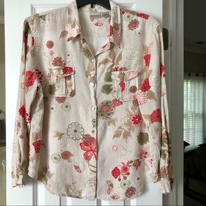 Chico’s Size 3 (Misses 16/18) 100% Linen Blouse